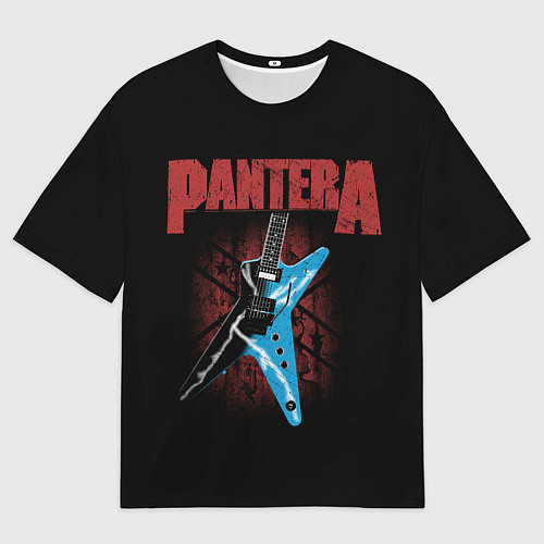 Мужская футболка оверсайз PANTERA гитара / 3D-принт – фото 1