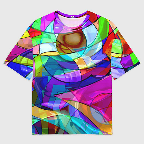 Мужская футболка оверсайз Геометрический паттерн Абстракция / 3D-принт – фото 1