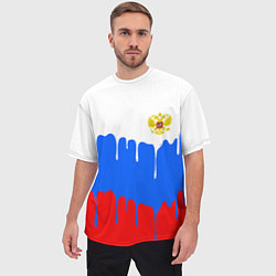 Футболка оверсайз мужская Флаг герб russia, цвет: 3D-принт — фото 2