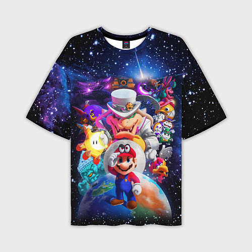 Мужская футболка оверсайз Super Mario Odyssey Space Video game / 3D-принт – фото 1