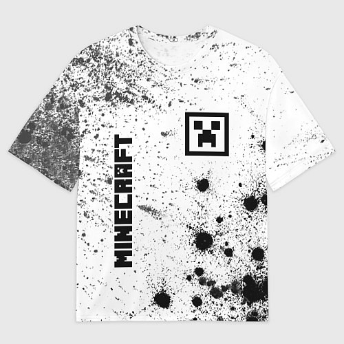 Мужская футболка оверсайз МАЙНКРАФТ - КРИПЕР Арт / 3D-принт – фото 1