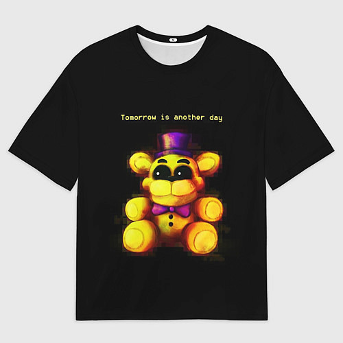 Мужская футболка оверсайз Five Nights at Freddys - мишка / 3D-принт – фото 1