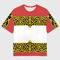 Футболка оверсайз мужская Славянский узор Вензеля 3D 2, цвет: 3D-принт