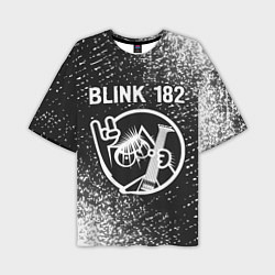 Мужская футболка оверсайз Blink 182 КОТ Спрей