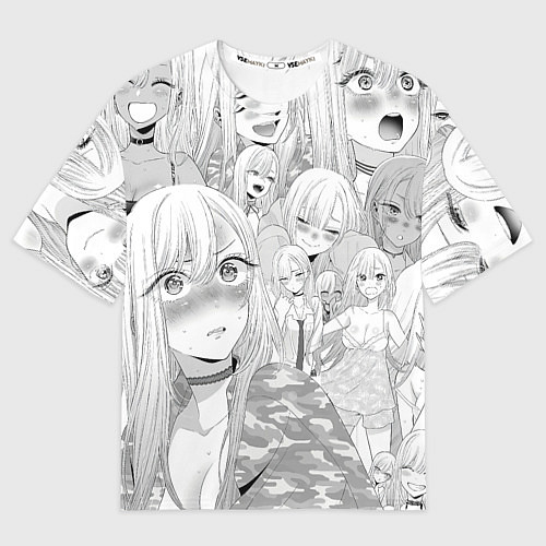 Мужская футболка оверсайз Marin Kitagawa: Pencil Art / 3D-принт – фото 1