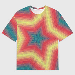 Мужская футболка оверсайз Звездный современный узор