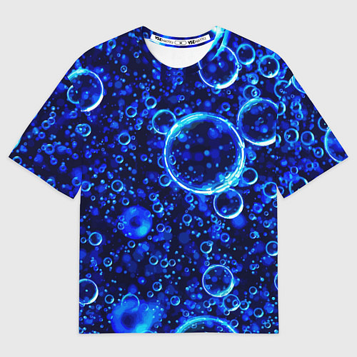 Мужская футболка оверсайз Пузыри воздуха в воде Pattern / 3D-принт – фото 1