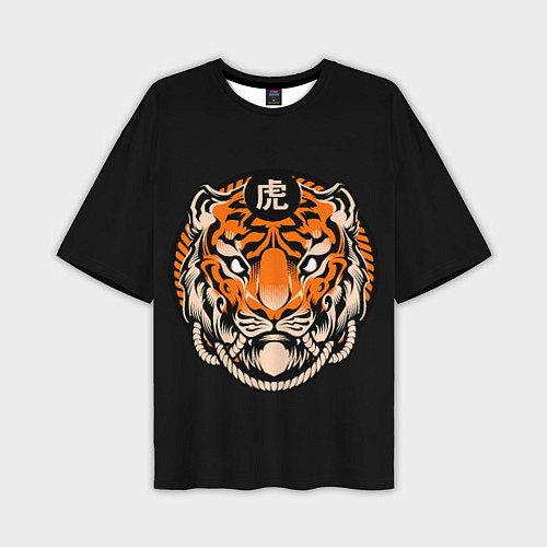 Мужская футболка оверсайз Символ тигра / 3D-принт – фото 1