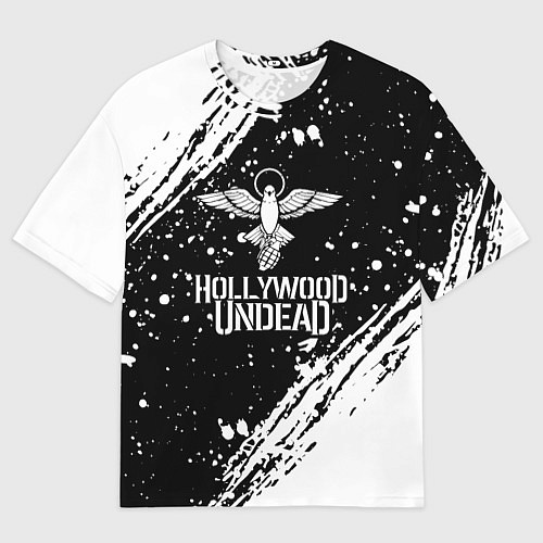Мужская футболка оверсайз Hollywood undead / 3D-принт – фото 1