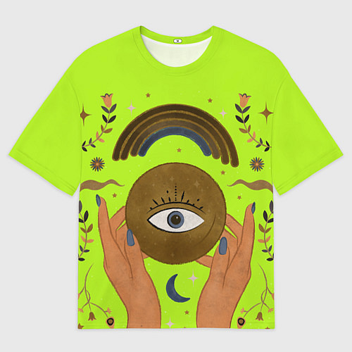 Мужская футболка оверсайз ВСЕВИДЯЩЕЕ ГЛАЗ / 3D-принт – фото 1