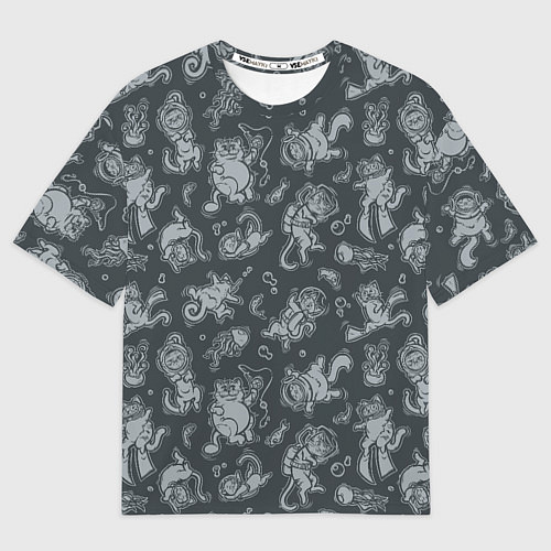 Мужская футболка оверсайз Морские Котики: Черный / 3D-принт – фото 1