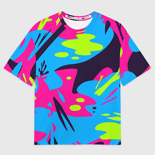 Мужская футболка оверсайз Color abstract pattern Summer / 3D-принт – фото 1