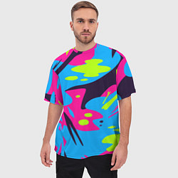 Футболка оверсайз мужская Color abstract pattern Summer, цвет: 3D-принт — фото 2
