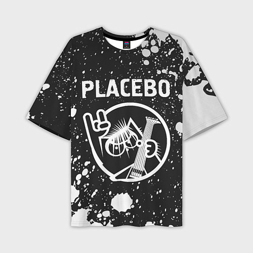 Мужская футболка оверсайз Placebo - КОТ - Брызги / 3D-принт – фото 1