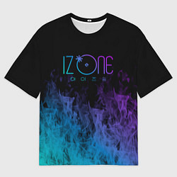 Футболка оверсайз мужская Izone neon огонь, цвет: 3D-принт