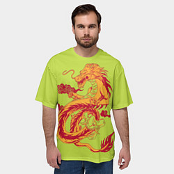 Футболка оверсайз мужская КРАСНЫЙ ДРАКОНЧИК, цвет: 3D-принт — фото 2