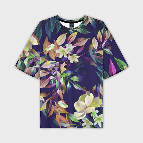 Мужская футболка оверсайз Цветы Красочный Букет / 3D-принт – фото 1
