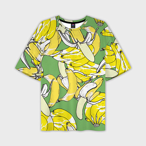 Мужская футболка оверсайз Banana pattern Summer Food / 3D-принт – фото 1