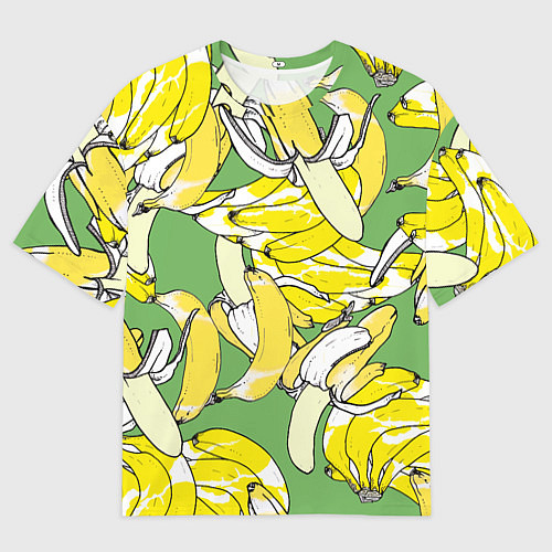 Мужская футболка оверсайз Banana pattern Summer Food / 3D-принт – фото 1
