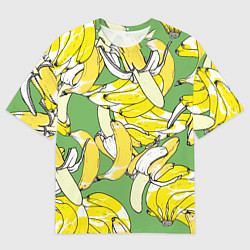 Мужская футболка оверсайз Banana pattern Summer Food