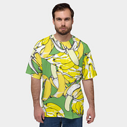 Футболка оверсайз мужская Banana pattern Summer Food, цвет: 3D-принт — фото 2
