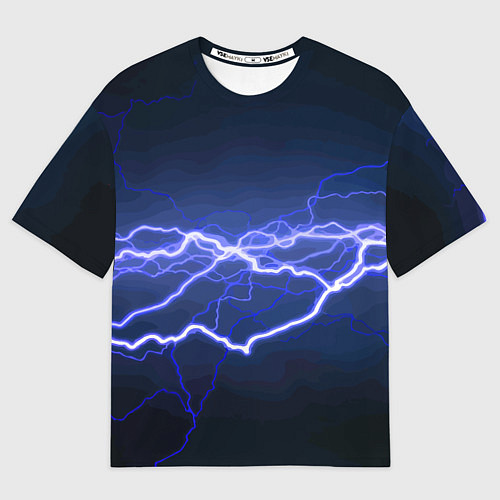 Мужская футболка оверсайз Lightning Fashion 2025 Neon / 3D-принт – фото 1