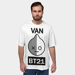 Футболка оверсайз мужская BTS VAN BT21, цвет: 3D-принт — фото 2