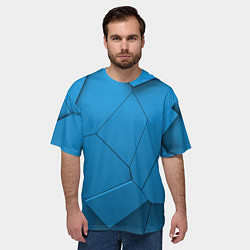 Футболка оверсайз мужская 3д геометрия, цвет: 3D-принт — фото 2