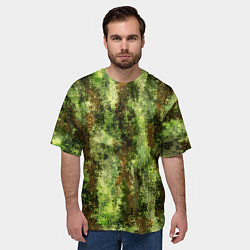 Футболка оверсайз мужская Пиксельный камуфляж Шерхан Лес, цвет: 3D-принт — фото 2