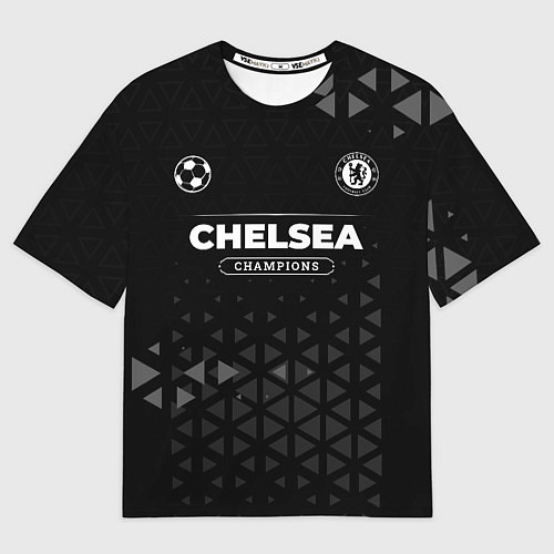 Мужская футболка оверсайз Chelsea Форма Champions / 3D-принт – фото 1