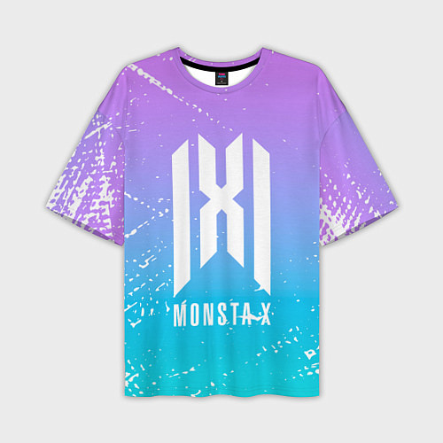 Мужская футболка оверсайз Monsta x neon / 3D-принт – фото 1