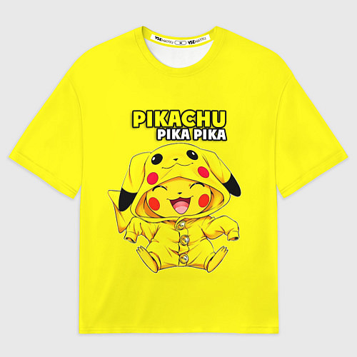 Мужская футболка оверсайз Пикачу Пика Пика в костюме / 3D-принт – фото 1