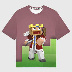 Футболка оверсайз мужская Minecraft Hero Video game, цвет: 3D-принт