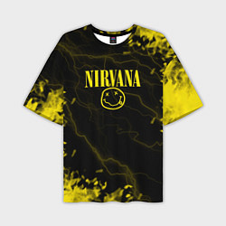 Мужская футболка оверсайз Nirvana молнии