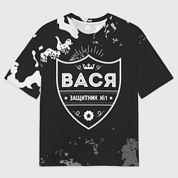 Мужская футболка оверсайз Вася - ЗАЩИТНИК - Камуфляж