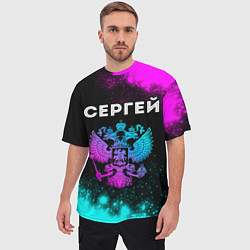 Футболка оверсайз мужская Сергей Россия, цвет: 3D-принт — фото 2