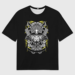 Футболка оверсайз мужская ДАВЛЕНИЕ ТИГРА, цвет: 3D-принт