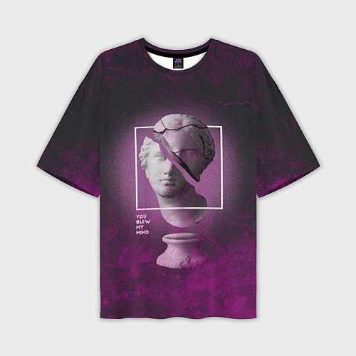 Мужская футболка оверсайз Vaporwave Statue You Blew My Mind / 3D-принт – фото 1
