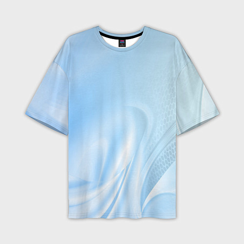 Мужская футболка оверсайз Голубые завихрения / 3D-принт – фото 1