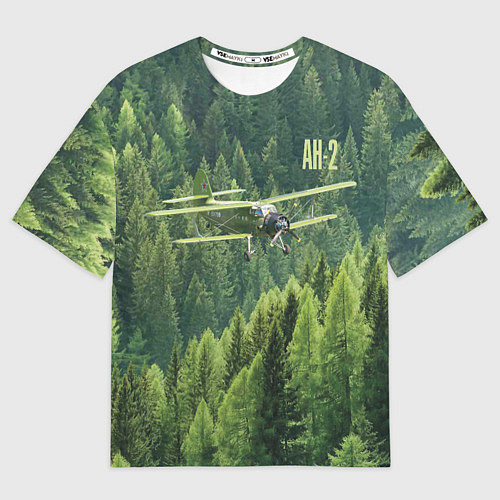 Мужская футболка оверсайз Военный самолет Ан-2 / 3D-принт – фото 1