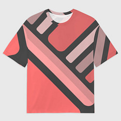 Мужская футболка оверсайз ПОЛОСКИ ЛИНИИ