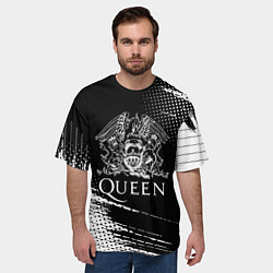 Футболка оверсайз мужская Queen герб квин, цвет: 3D-принт — фото 2