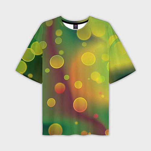 Мужская футболка оверсайз Кружочки на разноцветном фоне / 3D-принт – фото 1