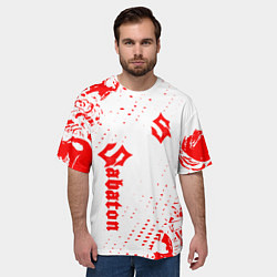 Футболка оверсайз мужская Сабатон, цвет: 3D-принт — фото 2