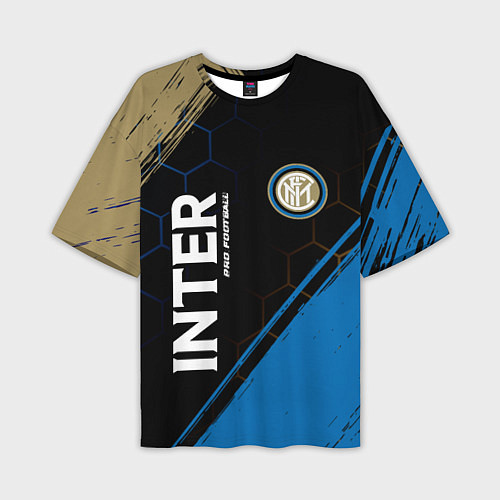 Мужская футболка оверсайз INTER Pro Football Краска / 3D-принт – фото 1