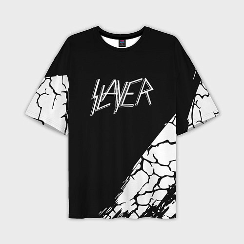 Мужская футболка оверсайз Slayer Трещины / 3D-принт – фото 1