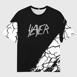 Футболка оверсайз мужская Slayer Трещины, цвет: 3D-принт
