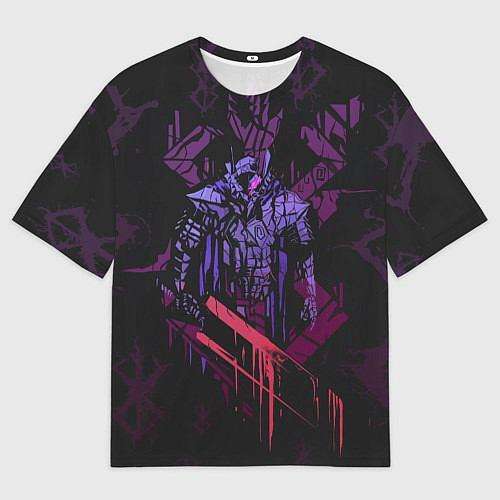 Мужская футболка оверсайз BERSERK РУНА СОУЛУ спина / 3D-принт – фото 1