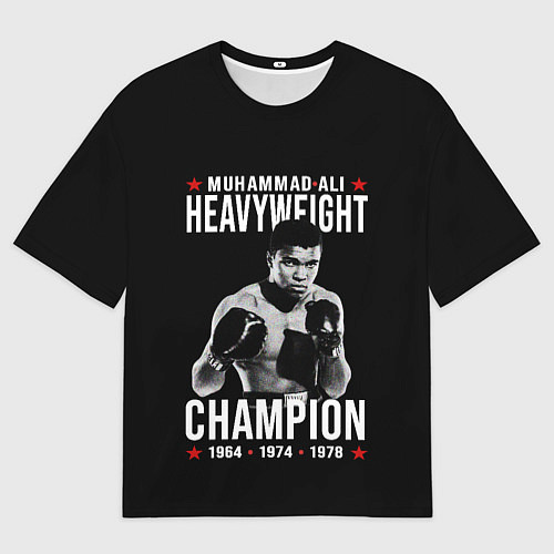 Мужская футболка оверсайз MUHAMMAD ALI МУХАММЕД АЛИ / 3D-принт – фото 1