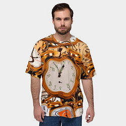 Футболка оверсайз мужская ПРЕЛОМЛЕНИЕ ЧАСОВ, цвет: 3D-принт — фото 2